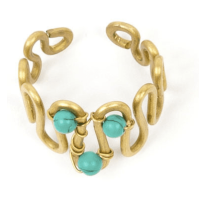 Fair Trade Ring Recycled Wire Turquoise