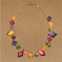 Fruit and Vegetable Parchment Jewelry Seasonal Shapes Necklace