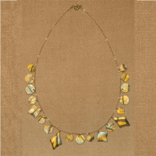 Fruit and Vegetable Parchment Jewelry Thai Green Papaya Gilded Necklace