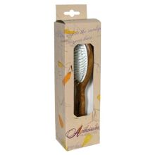 Wooden Steel Pinned Hairbrush Pneumatic Oval