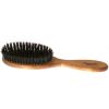Wooden Natural Bristle Hairbrush Oval Veined