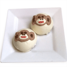 Organic Dog Treat Sock Monkey Cake Bites 12 count
