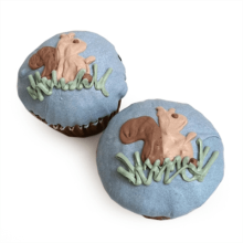 Organic Dog Treat Woodland Squirrel Pupcakes 6 count