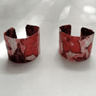 Fruit and Vegetable Parchment Jewelry Watermelon Radish Starfruit Cuff Bracelet