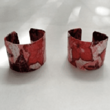 Fruit and Vegetable Parchment Jewelry Watermelon Radish Starfruit Cuff Bracelet