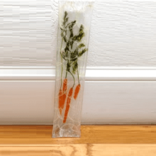 Organic Vegetable and Recycled Glass Tray Daikon and Carrot