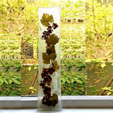 Organic Vegetable and Recycled Glass Tray Daikon and Chardonay Grape