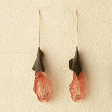 Parchment Jewelry Blossom Earrings Watermelon Radish Zucchini Tourmaline