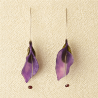Parchment Jewelry Blossom Earrings Potato Zucchini Garnet