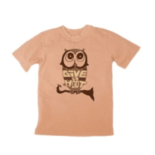 Childs Organic Cotton Tee Owl (Clay-Dyed ECColors: Sunstone, Organic KidsSizes: --)