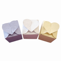 Heart Topped Plantable Favor Box (GP Seeded Paper: --, Ecofriendly Paper GPQuantity: --)