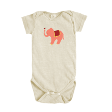 Infant Organic Onesie Ecofriendly Elephant Heart (Clay-Dyed ECColors: --, Organic KidsSizes: --)
