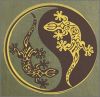 Mens Organic Cotton Tee Yin Yang Geckos SS