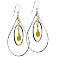 Recycled Glass Earrings Pear (Recycled Glass: --)