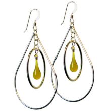 Recycled Glass Earrings Pear (Recycled Glass: --)