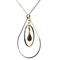 Recycled Glass Necklace Pear (Recycled Chain: --, Recycled Glass: --)