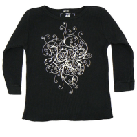 Baby Organic Cotton Thermal Long Sleeve Tee Love (Natural Kids RMSizes: --, Ecofriendly RMColors: --)