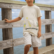 Boys Green Energy Organic Cotton Tee (Natural Kids DESizes: --)