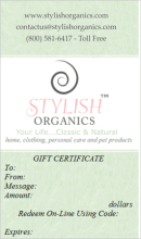 Gift Certificate (Sustainable Green Gift Amount: $$)