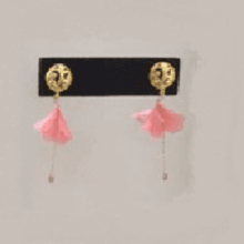 Natural Huckleberry Rose Potato Blossom Filigree Post Earrings (MD Eco-friendly Jewelry Choices: --)