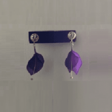 Natural Purple Potato Blossom Filigree Post Earrings (MD Eco-friendly Jewelry Choices: --)