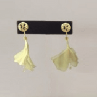 Natural Thai Green Papaya Blossom Filigree Post Earrings (MD Eco-friendly Jewelry Choices: --)