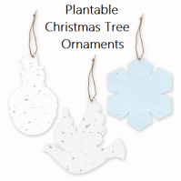 Plantable Paper Christmas Tree Ornaments (Ecofriendly Holiday Design: --)