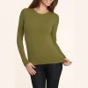 Eco-friendly Bamboo T-Shirt Stretch Crew Neck LS