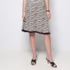 Eco-friendly Bamboo Skirt A-Line Lace Zebra Print
