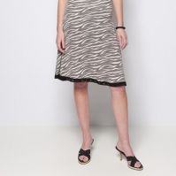 Eco-friendly Bamboo Skirt A-Line Lace Zebra Print (Natural SOSize: --, Eco-friendly JNColors: Zebra)