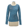 Eco-friendly Top Floral Paisley Burnout LS