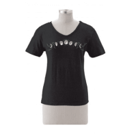 Eco-friendly T-Shirt Scoop Neck Luna SS (Clay-Dyed ECColors: Black, Natural SOSize: --)