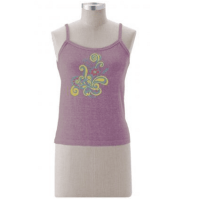 Eco-friendly Tank Top Stitched Flower (Clay-Dyed ECColors: Violet, Natural SOSize: --)