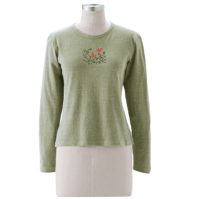 Eco-friendly T-Shirt Top Cherry Blossom LS (Clay-Dyed ECColors: Patina, Natural SOSize: --)