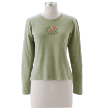 Eco-friendly T-Shirt Top Cherry Blossom LS (Clay-Dyed ECColors: Patina, Natural SOSize: --)
