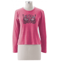 Eco-friendly T-Shirt Top Art Nouveau LS (Clay-Dyed ECColors: --, Natural SOSize: --)