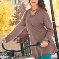 Eco-friendly Top Orianna Tunic LS (Clay-Dyed ECColors: --, Natural SOSize: --)