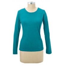 Organic Cotton T-Shirt Top Skinny LS (Clay-Dyed ECColors: --, Natural SOSize: --)