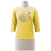 Organic Cotton Top Dragonfly Circle 3/4 Sleeve